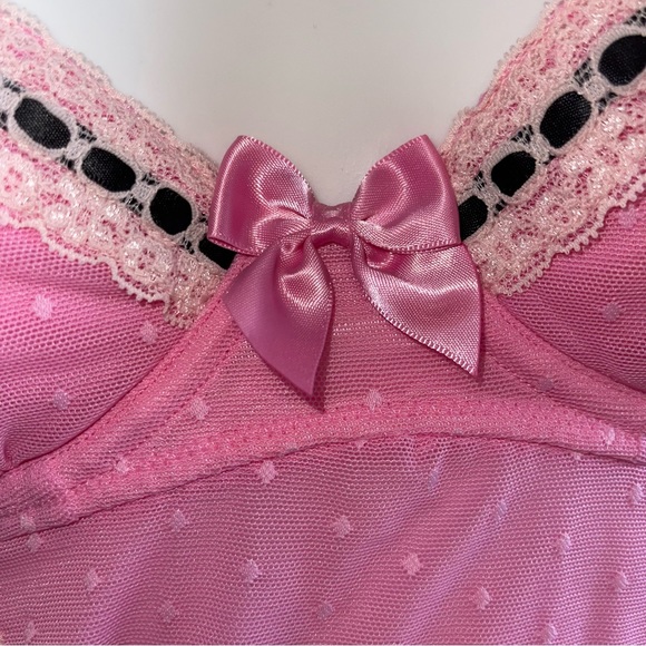 34B Vs Victoria’s Secret Sexy little things Pink dots ruffles Costume apron - Picture 3 of 12